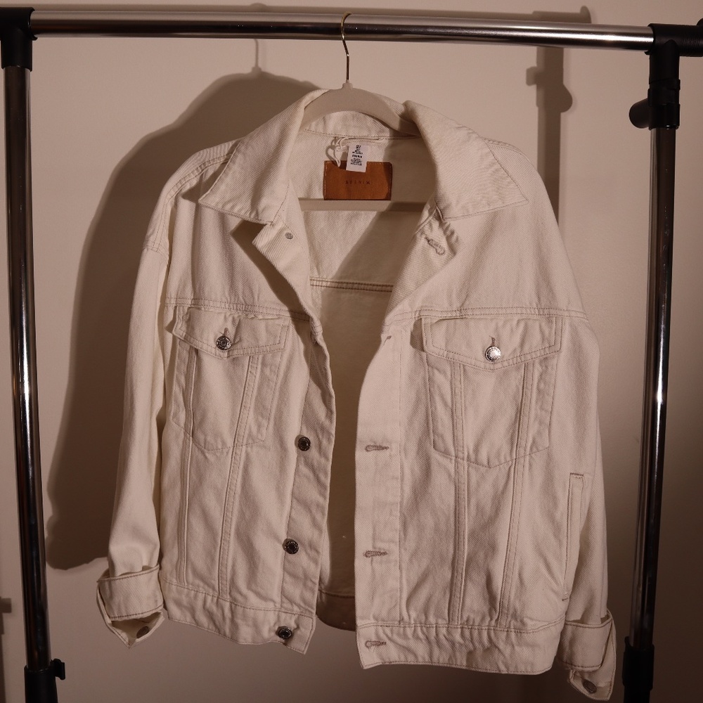 Oversized White Demin Jacket